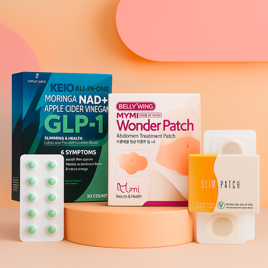 Body Slimming Patches + Belly Slimming Patches + Liquid Pearl Drops