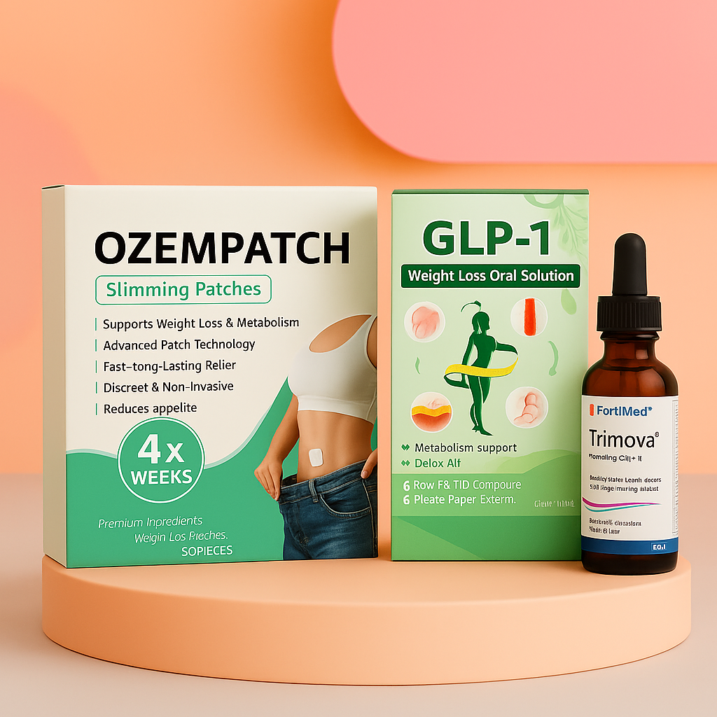 Trimova Drops + OzemPatch + Moringa Pure GLP-1 Shots