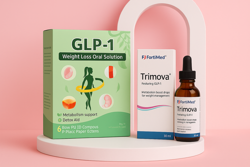 $100 DEAL BUNDLE {TRIMOVA WEIGHT LOSS DROPS (2 Bottles) MORINGA PURE GLP-1 SLIMMING SHOTS (1 BOX)}